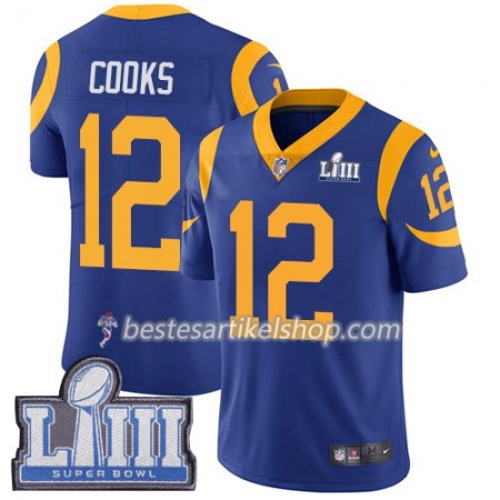 Herren Los Angeles Rams Trikot Brandin Cooks 12 Nike Royal 2019 Super Bowl LIII Herren Los Angeles Rams Trikot Brandin Cooks 12 Nike Royal 2019 Super Bowl LIII